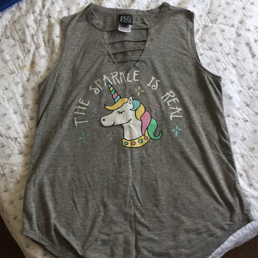 grey unicorn top